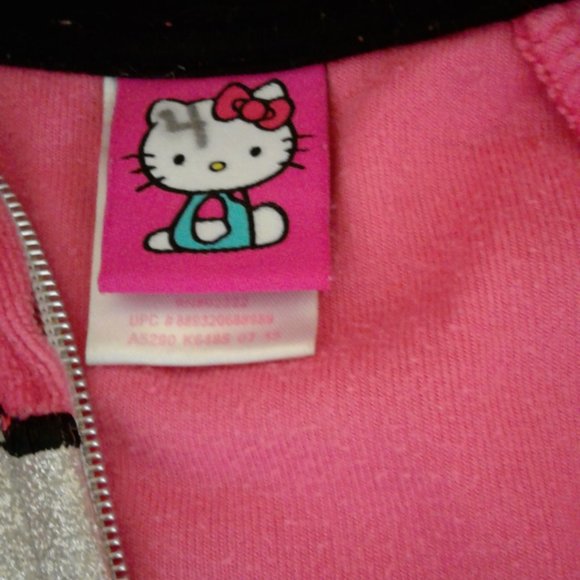 COPY - Hello Kitty  Girls  Pink  Zip Up  Hoodie  Size 6 - Picture 5 of 8